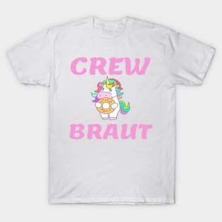 Bachelorette Party Shirt Unicorn Crew Bride T-Shirt